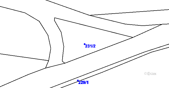 Parcela st. 231/2 v KÚ Dolní Pohleď, Katastrální mapa