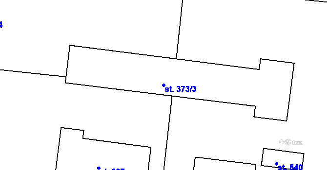 Parcela st. 373/3 v KÚ Peruc, Katastrální mapa