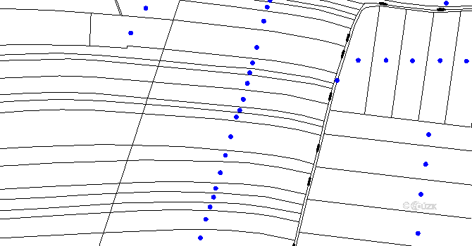 Parcela st. 545 v KÚ Peruc, Katastrální mapa