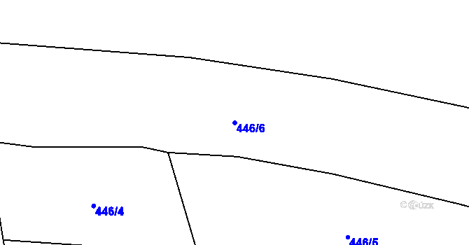 Parcela st. 446/6 v KÚ Peruc, Katastrální mapa