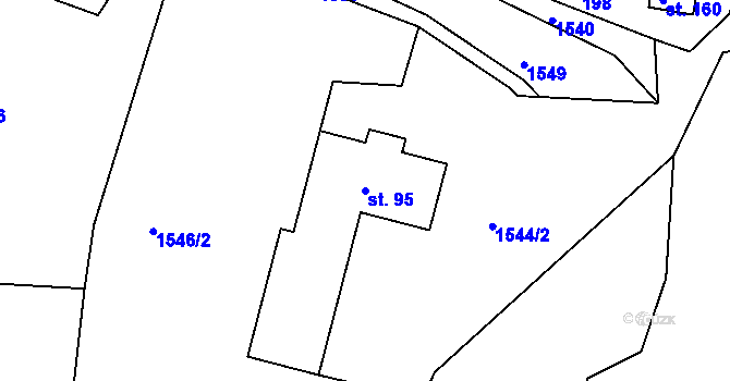 Parcela st. 95 v KÚ Peřimov, Katastrální mapa