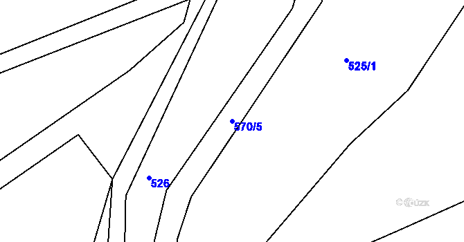 Parcela st. 570/5 v KÚ Peřimov, Katastrální mapa