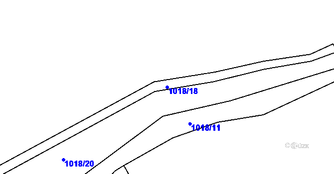 Parcela st. 1018/18 v KÚ Peřimov, Katastrální mapa