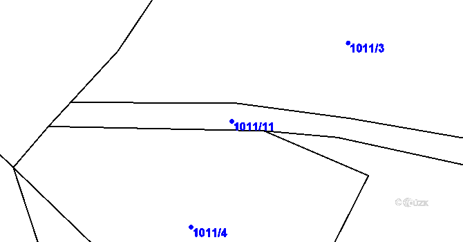 Parcela st. 1011/11 v KÚ Petrašovice, Katastrální mapa