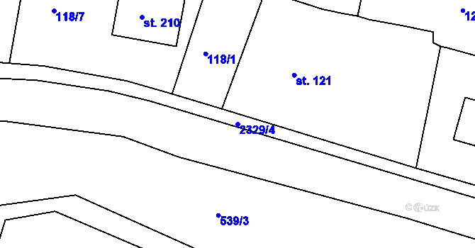 Parcela st. 2329/4 v KÚ Petroupim, Katastrální mapa