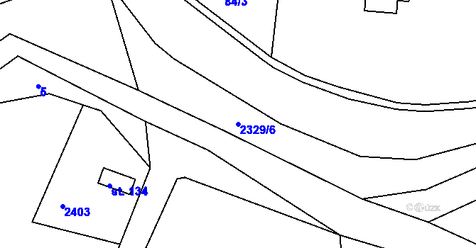 Parcela st. 2329/6 v KÚ Petroupim, Katastrální mapa