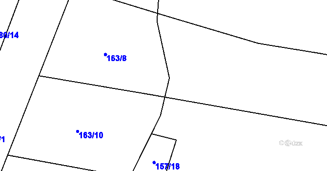 Parcela st. 163/9 v KÚ Petroupim, Katastrální mapa