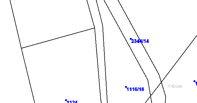 Parcela st. 1116/6 v KÚ Petroupim, Katastrální mapa