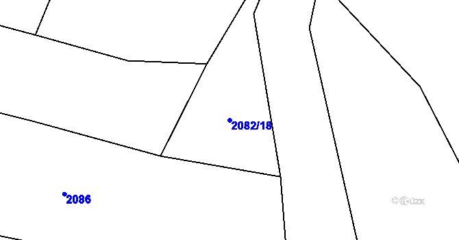 Parcela st. 2082/18 v KÚ Petroupim, Katastrální mapa