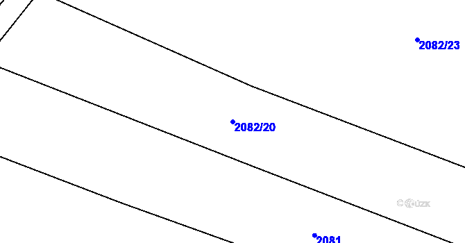 Parcela st. 2082/20 v KÚ Petroupim, Katastrální mapa