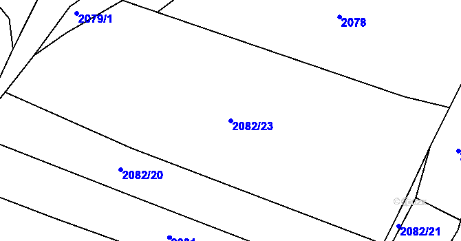 Parcela st. 2082/23 v KÚ Petroupim, Katastrální mapa