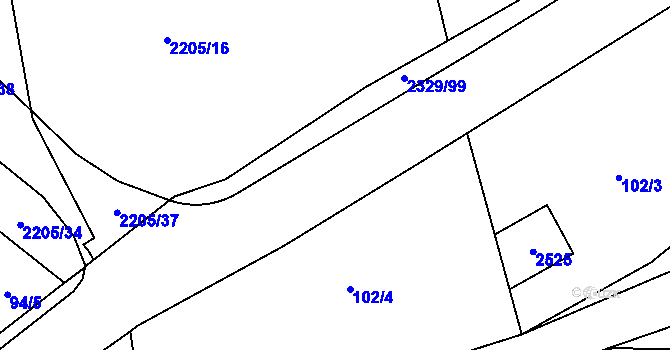 Parcela st. 2329/16 v KÚ Petroupim, Katastrální mapa