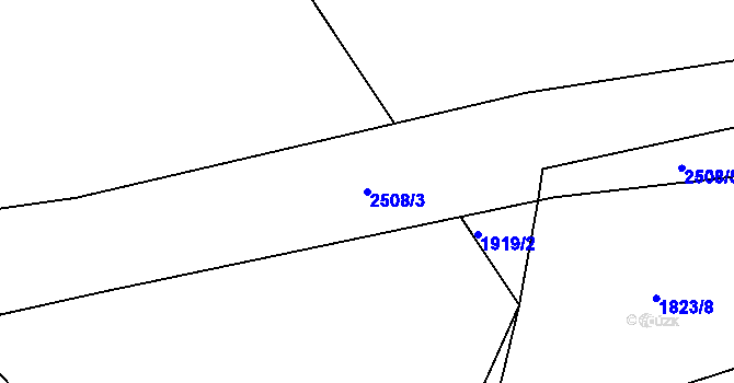 Parcela st. 2508/3 v KÚ Petroupim, Katastrální mapa