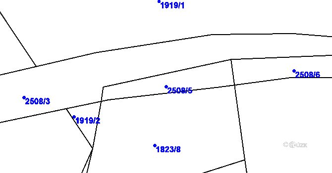 Parcela st. 2508/5 v KÚ Petroupim, Katastrální mapa