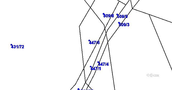 Parcela st. 431/10 v KÚ Petrov, Katastrální mapa