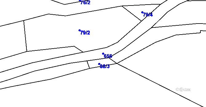 Parcela st. 656 v KÚ Petrov, Katastrální mapa