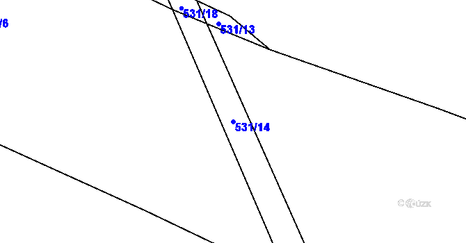 Parcela st. 531/14 v KÚ Petrov, Katastrální mapa
