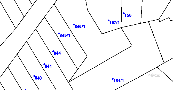 Parcela st. 846/2 v KÚ Petrov u Hodonína, Katastrální mapa