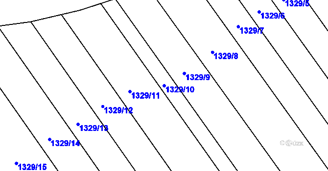 Parcela st. 1329/10 v KÚ Petrov u Hodonína, Katastrální mapa