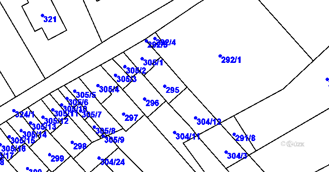 Parcela st. 295 v KÚ Petrov nad Desnou, Katastrální mapa
