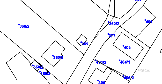 Parcela st. 359 v KÚ Petrov nad Desnou, Katastrální mapa