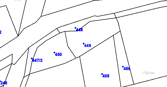 Parcela st. 449 v KÚ Petrov nad Desnou, Katastrální mapa