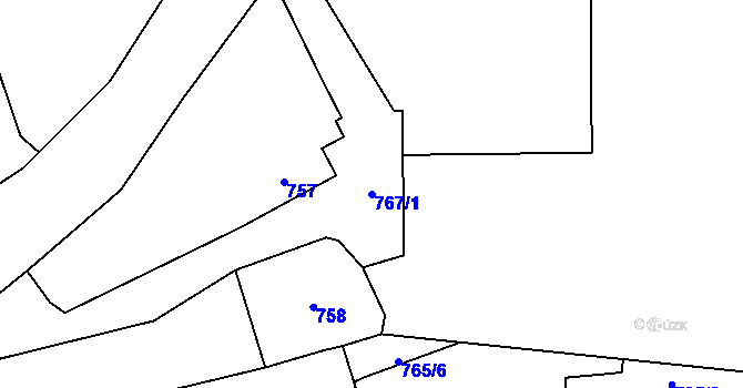 Parcela st. 767/1 v KÚ Petrov nad Desnou, Katastrální mapa