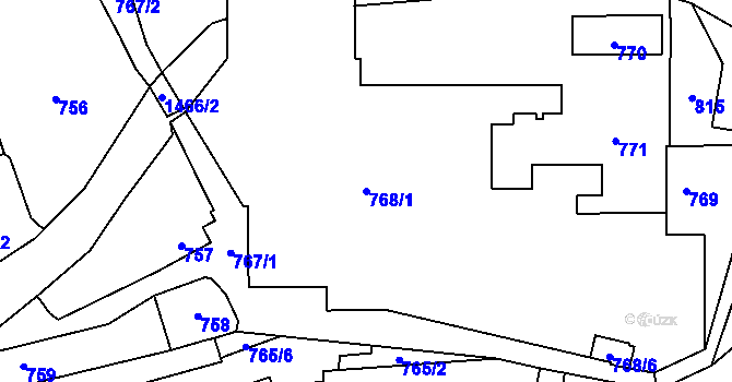 Parcela st. 768/1 v KÚ Petrov nad Desnou, Katastrální mapa