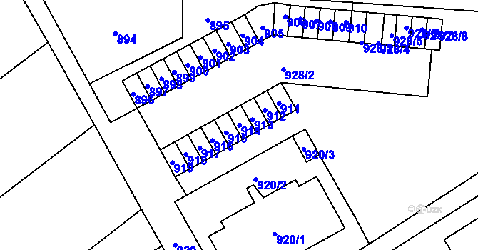 Parcela st. 914 v KÚ Petrov nad Desnou, Katastrální mapa