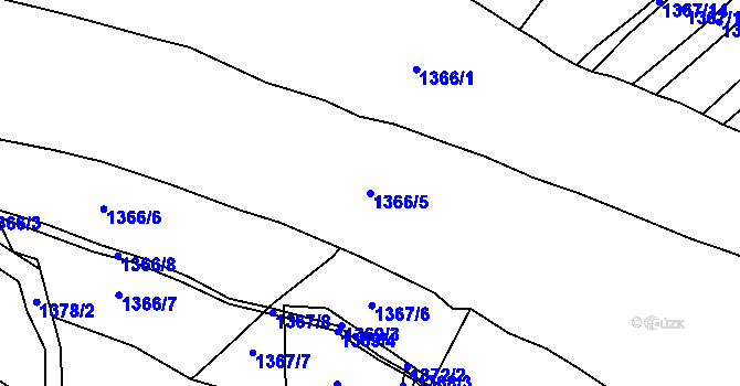 Parcela st. 1366/5 v KÚ Petrov nad Desnou, Katastrální mapa