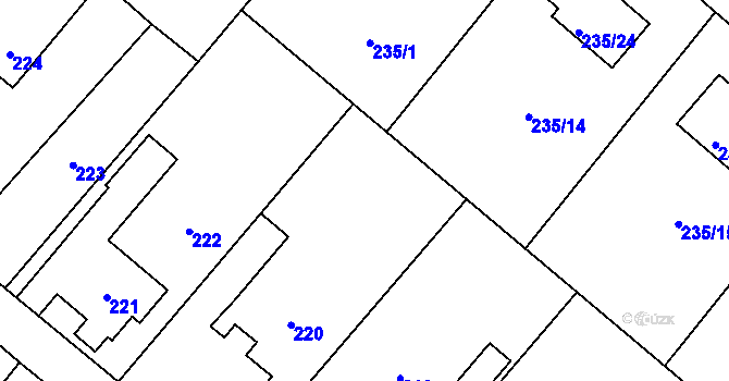 Parcela st. 235/3 v KÚ Petrov nad Desnou, Katastrální mapa