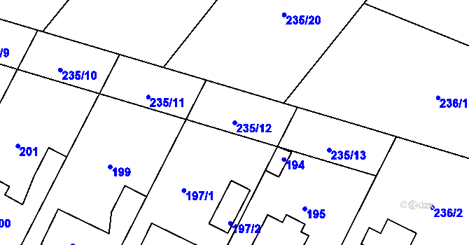 Parcela st. 235/12 v KÚ Petrov nad Desnou, Katastrální mapa