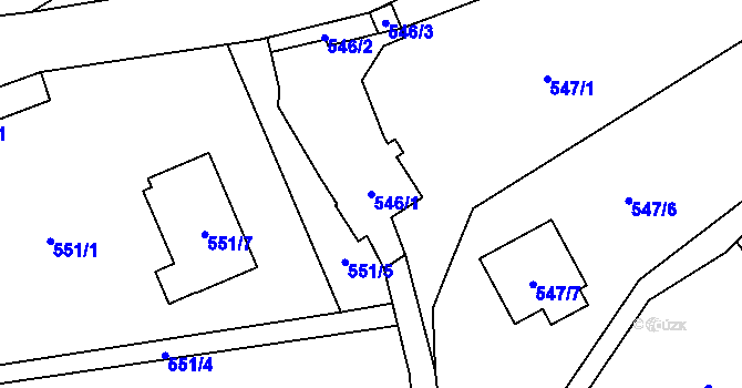 Parcela st. 546/1 v KÚ Petrov nad Desnou, Katastrální mapa