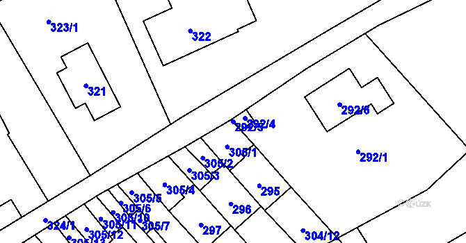 Parcela st. 292/5 v KÚ Petrov nad Desnou, Katastrální mapa