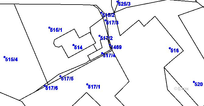 Parcela st. 517/4 v KÚ Petrov nad Desnou, Katastrální mapa