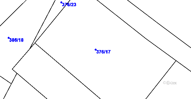 Parcela st. 376/17 v KÚ Petrovice u Miličína, Katastrální mapa