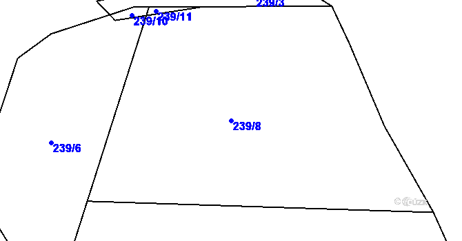 Parcela st. 239/8 v KÚ Vilasova Lhota, Katastrální mapa