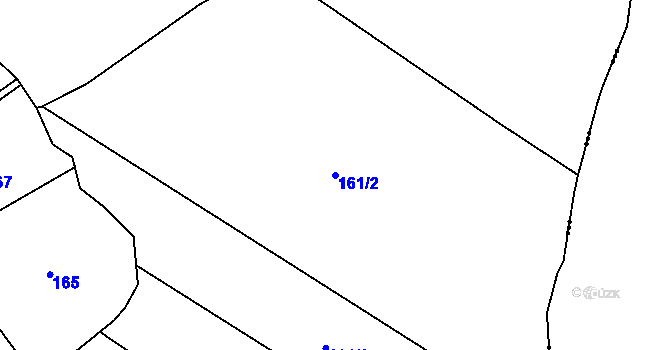 Parcela st. 161/2 v KÚ Trsice, Katastrální mapa
