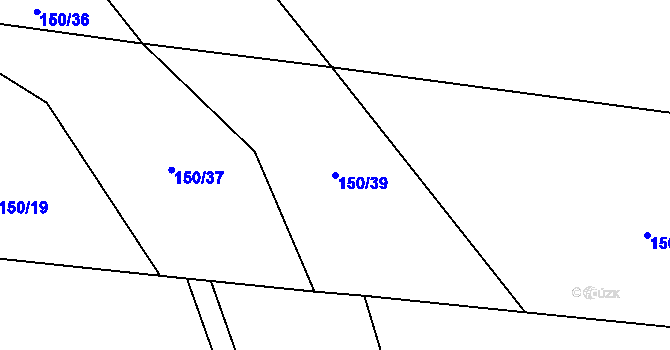 Parcela st. 150/39 v KÚ Petrovice u Lanškrouna, Katastrální mapa