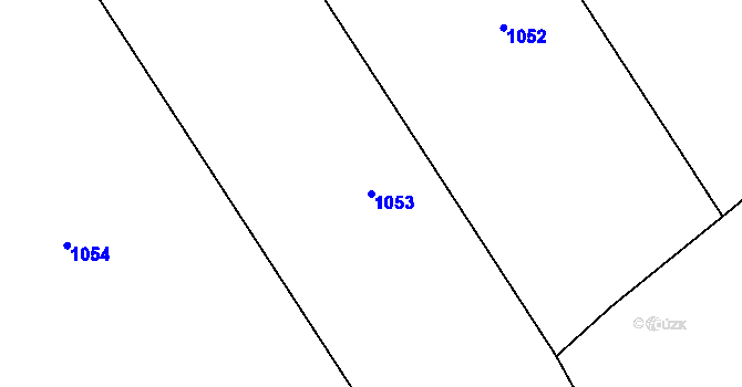 Parcela st. 1053 v KÚ Petrovice I, Katastrální mapa