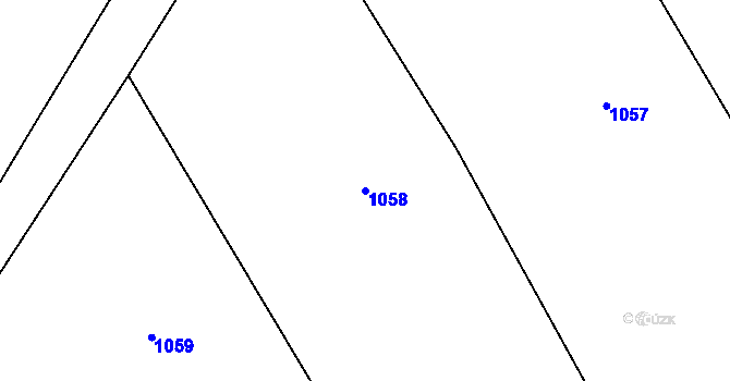 Parcela st. 1058 v KÚ Petrovice I, Katastrální mapa