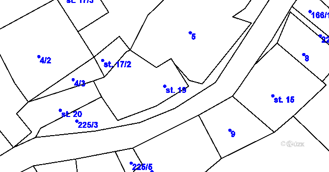 Parcela st. 19 v KÚ Senetín, Katastrální mapa