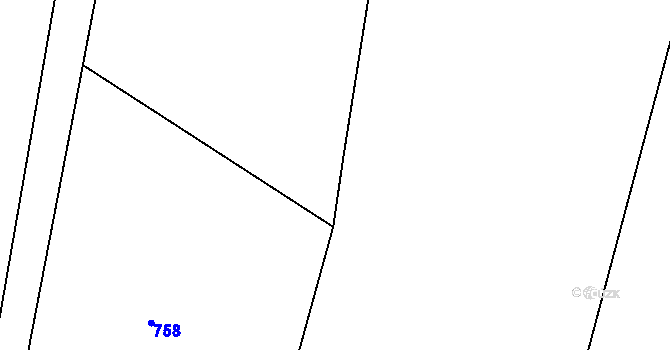 Parcela st. 94/1 v KÚ Újezdec, Katastrální mapa