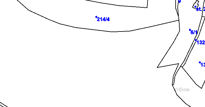 Parcela st. 214/2 v KÚ Losiny, Katastrální mapa