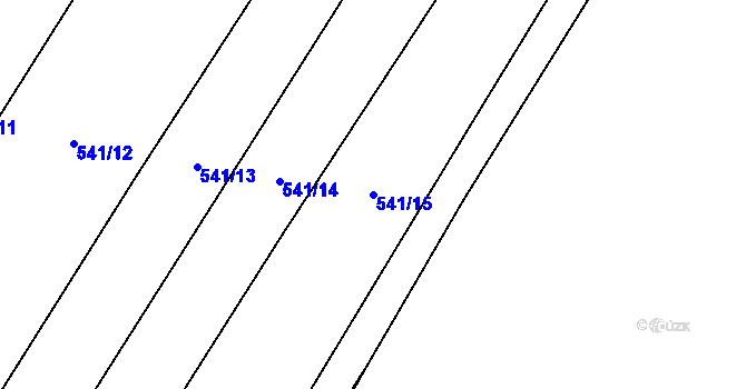 Parcela st. 541/15 v KÚ Losiny, Katastrální mapa