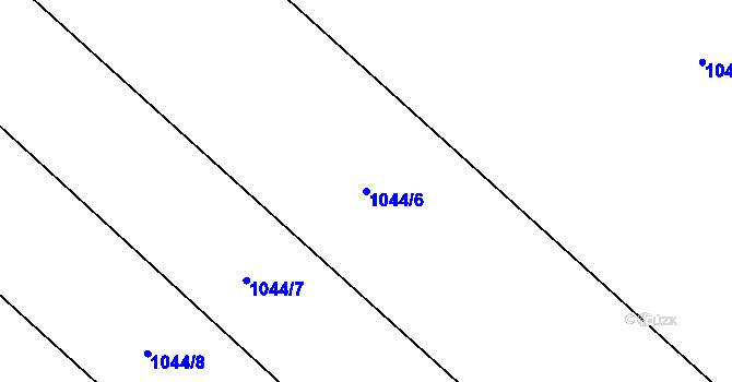 Parcela st. 1044/6 v KÚ Staré Nespeřice, Katastrální mapa