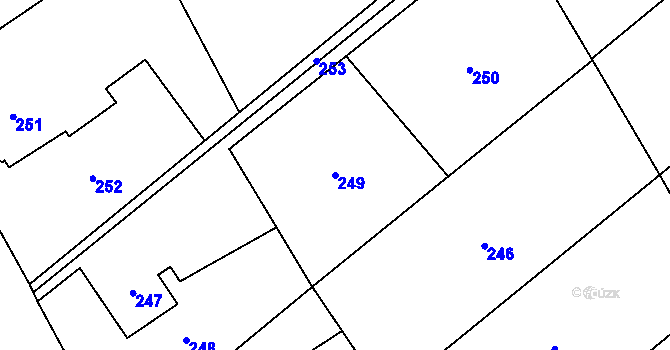 Parcela st. 249 v KÚ Dolní Marklovice, Katastrální mapa