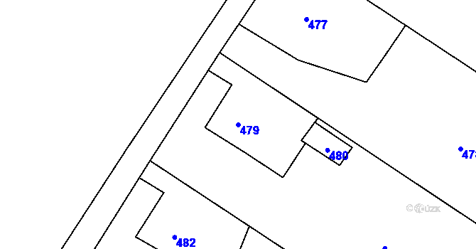 Parcela st. 479 v KÚ Petrovice u Karviné, Katastrální mapa