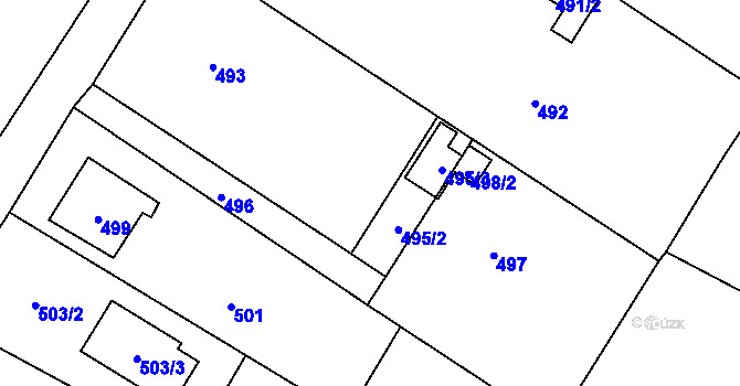 Parcela st. 495/1 v KÚ Petrovice u Karviné, Katastrální mapa