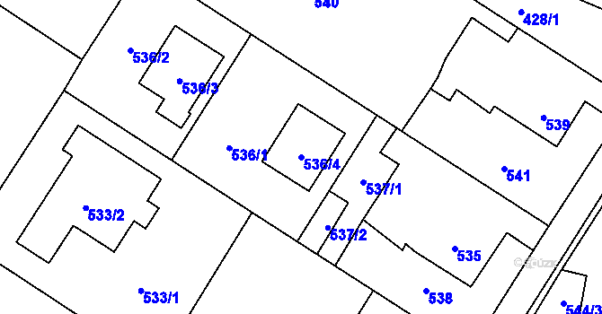 Parcela st. 536/4 v KÚ Petrovice u Karviné, Katastrální mapa